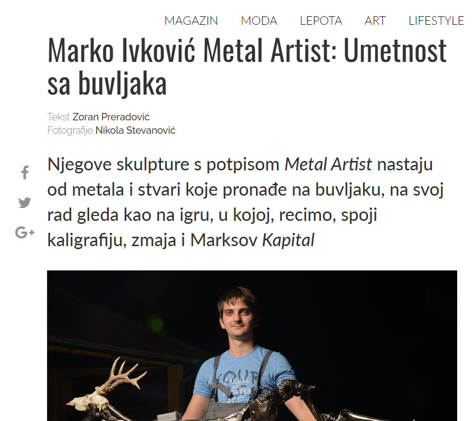 42 Magazine Screenshot of Metal Artist Marko Ivkovic